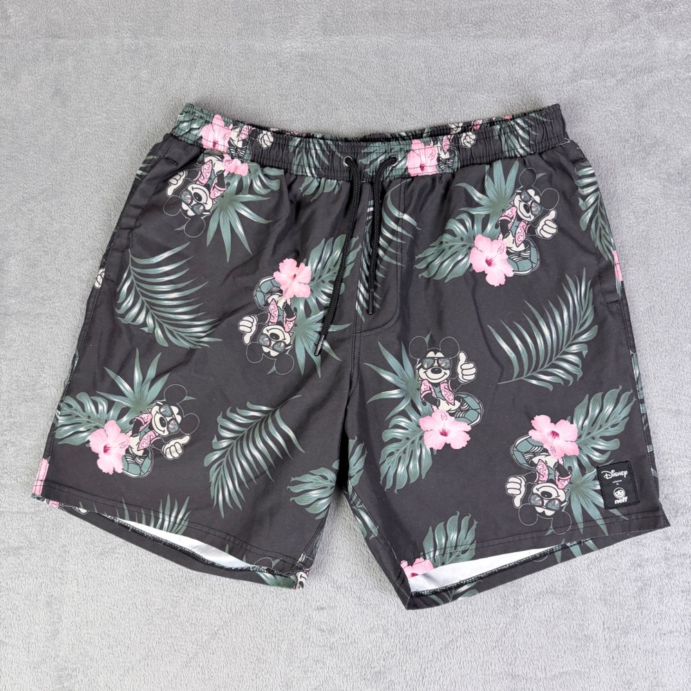 Neff Disney Mickey Mouse Tropical Swim Trunks XL Hawaiian Floral Board Shorts